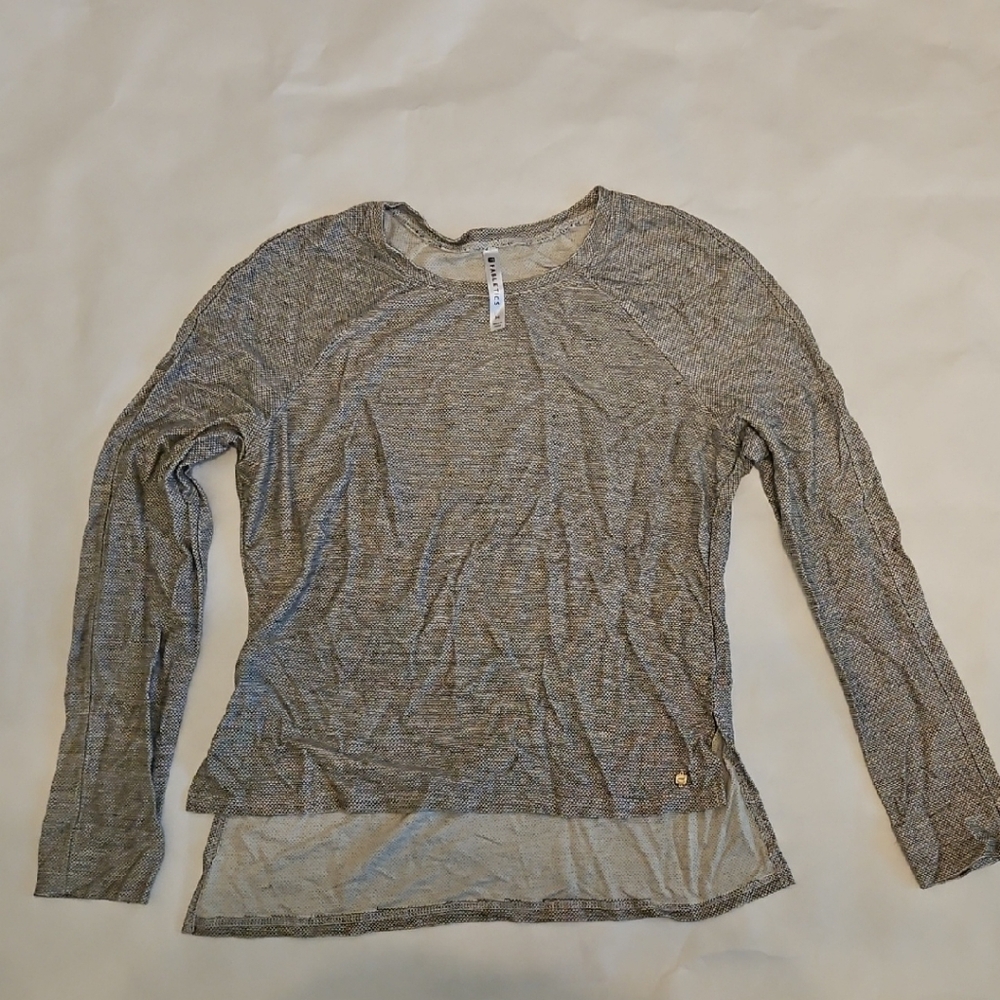 Fabletics Gray Layered Long-Sleeve Top